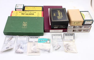 Lot 2111 - One box of mixed Britains and white metal...