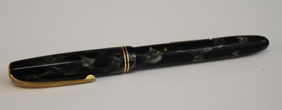 Lot 223 - A circa 1950s Burnham fountain pen, in marbled...