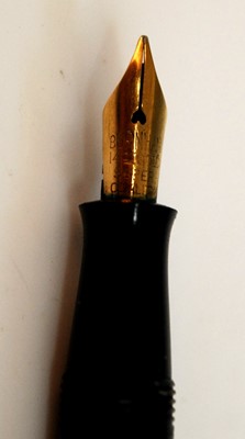 Lot 223 - A circa 1950s Burnham fountain pen, in marbled...