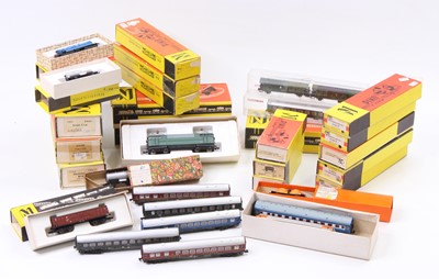 Lot 434 - One tray of Piko N gauge continental outline...