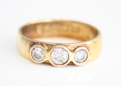 Lot 2208 - A 22ct 5.4mm D-shaped wedding band converted...