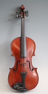 Lot 1223 - A late 19th/early 20th century French violin,...