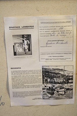 Lot 324 - Spartaco Lombardo (b.1958) - Porto di Mare,...