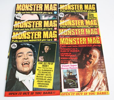 Lot 1255 - 1970's Horror Magazines, a collection of seven...