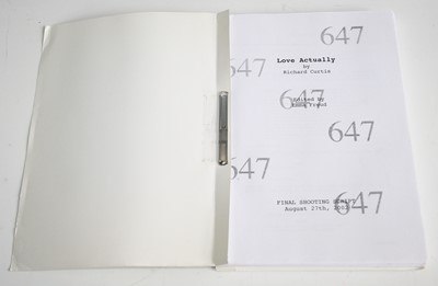 Lot 1264 - Love Actually by Richard Curtis, a Working...