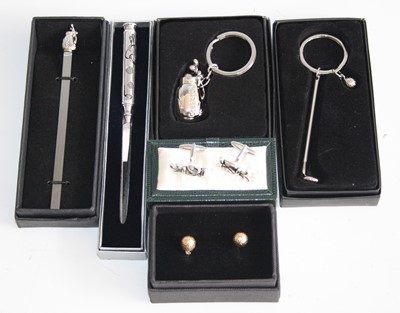 Lot 1320 - A collection of sporting related giftwares, to...