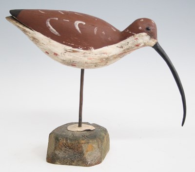 Lot 314 - Guy Taplin (b.1939) - Curlew, painted wood,...