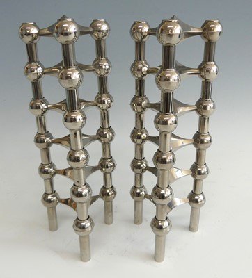 Lot 284 - Stoff Nagel - a group of twelve chromed metal...