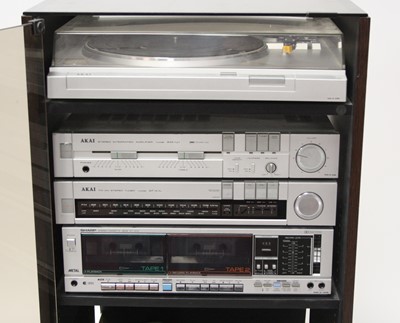 Lot 1172 - An Akai seperates stereo system, components to...