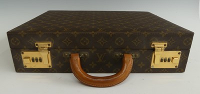 Lot 257 - A Louis Vuitton leather briefcase, having...