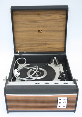 Lot 1203 - An HMV portable record player, Model 2040,...