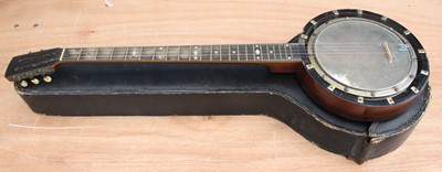 Lot 1215 - A mid-20th century rosewood five string banjo,...