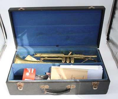 Lot 1211 - A Bossey & Hawkes Ltd Regent brass trumpet in...