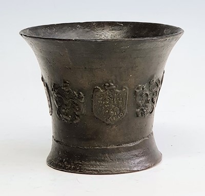 Lot 2283 - A late 17th century bronze mortar, probably...