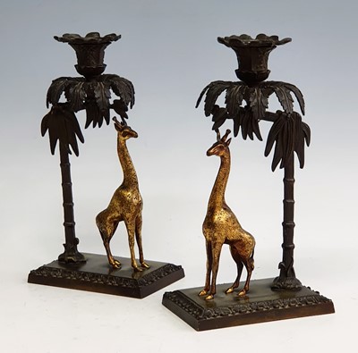 Lot 2308 - A pair of 19th century bronze and gilt bronze...