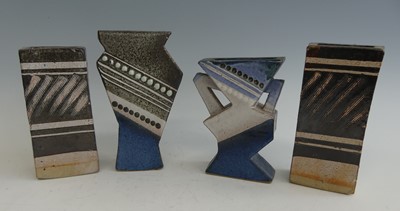 Lot 112 - A collection of four similar studio pottery...