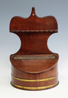 Lot 2315 - A George III mahogany salt box, the shaped...