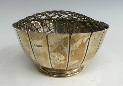 Lot 203 - An Art Deco style silver footed rose bowl, the...