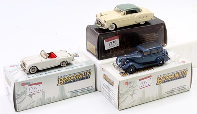 Lot 1730 - Brooklin Collection 1/43rd scale white metal...