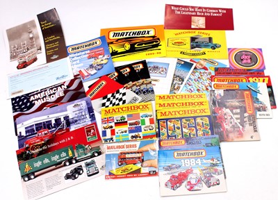 Lot 1505 - A collection of Matchbox Toys brochures and...