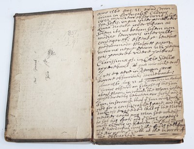 Lot 680 - An early 18th century commonplace / scholar’s...