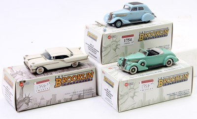 Lot 1754 - Brooklin Models 1/43rd scale white metal boxed...