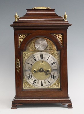 Lot 2580 - A mid-18th century walnut cased bracket clock,...