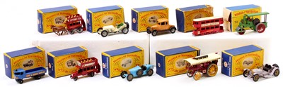 Lot 1512 - A collection of 10 boxed Matchbox Models of...