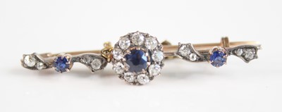 Lot 2230 - A late Victorian rose metal, sapphire and...