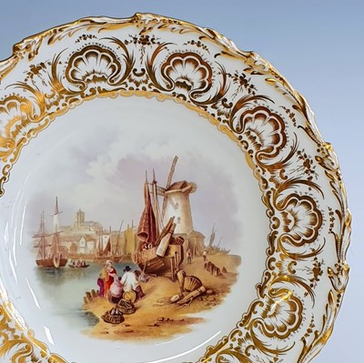 Lot 2089 - A 19th century hard paste porcelain cabinet...