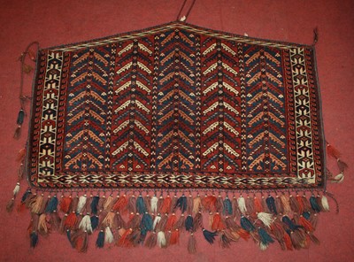 Lot 2596 - A Yomut Turkman Asmalyk 'Camel wedding' rug...