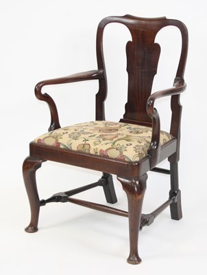 Lot 2645 - A 19th century mahogany elbow chair in the...