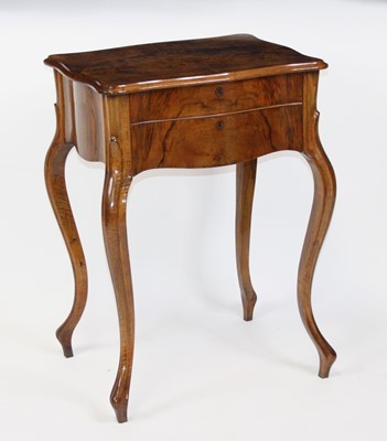 Lot 2653 - A late 19th century French walnut work table,...