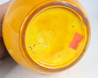 Lot 2092 - A circa 1900 Burmantofts yellow glazed...