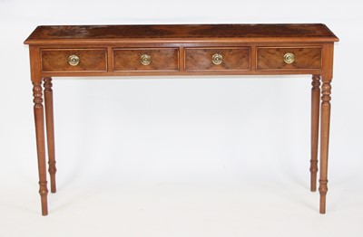 Lot 2662 - A walnut and figured walnut hall table in the...