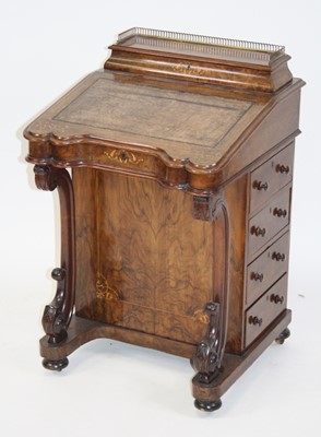 Lot 2669 - A Victorian walnut and satinwood inlaid...