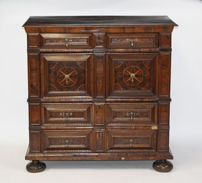 Lot 2623 - A William & Mary period oak, walnut and...