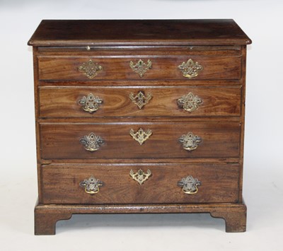 Lot 2675 - An early George III faded mahogany chest, the...