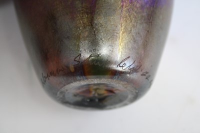 Lot 135 - Norman Stuart Clarke - an iridescent art glass...