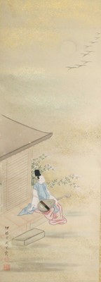 Lot 2474 - Tsukioka Sessai (Japanese 1761-1839) - Biwa...