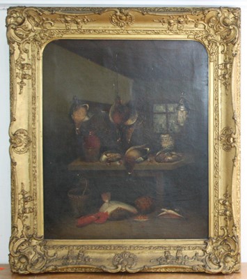 Lot 2503 - 19th century English school - Dead game in a...