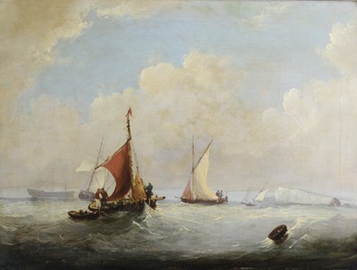 Lot 2523 - Mid-19th century school - Sailing boats in a...