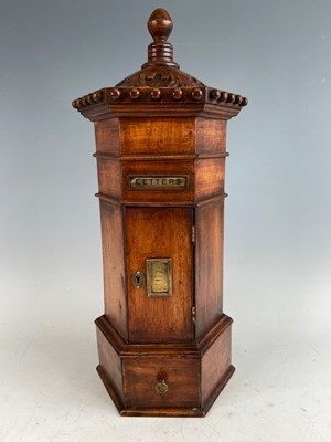 Lot 2348 - A Victorian style mahogany pillar box, of...