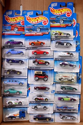 Lot 864 - 25 various carded Hotwheels Mattel diecast...