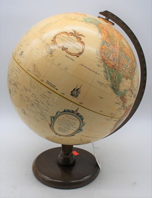 Lot 7 - A Replogle terrestrial globe on stand, h.40cm