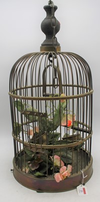 Lot 23 - A brass bird cage, h.58cm