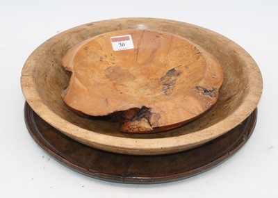 Lot 30 - A 19th century mahogany circular tray,...