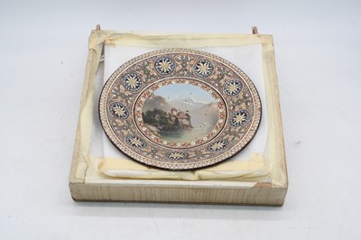 Lot 34 - A Thoune earthenware plate, decorated with a...