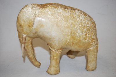 Lot 41 - A vintage kid leather model of an elephant,...