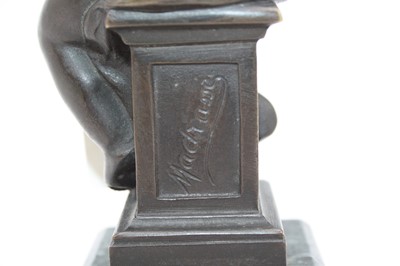 Lot 43 - A bronze figure of a child, inscribed Bravo...